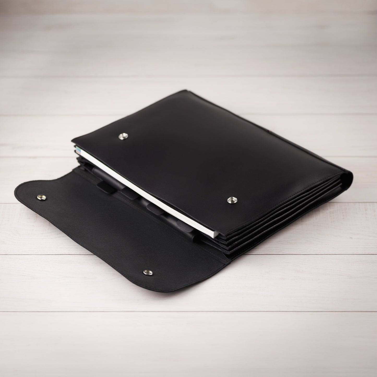 Leather File Folder, Accordian File Organizer, Leather Holder A4 for documents, Vertical Expanding Folder
