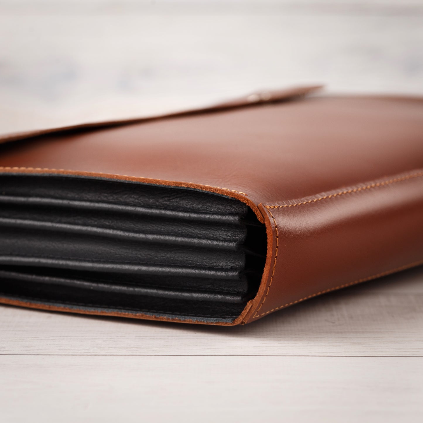 Leather File Folder, Accordian File Organizer, Leather Holder A4 for documents, Vertical Expanding Folder
