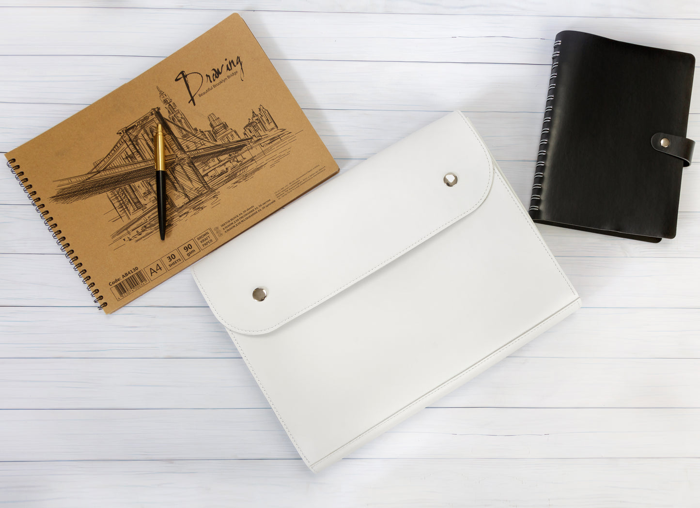 Leather File Folder, Accordian File Organizer, Leather Holder A4 for documents, Vertical Expanding Folder