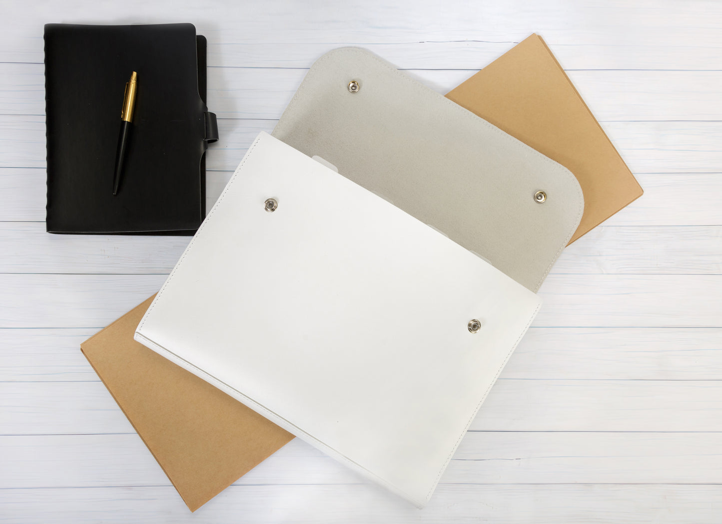 Leather File Folder, Accordian File Organizer, Leather Holder A4 for documents, Vertical Expanding Folder