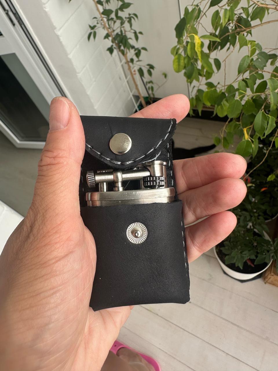 Leather EDC pouch, EDC lighter pouch leather, EDC lighter carrier case