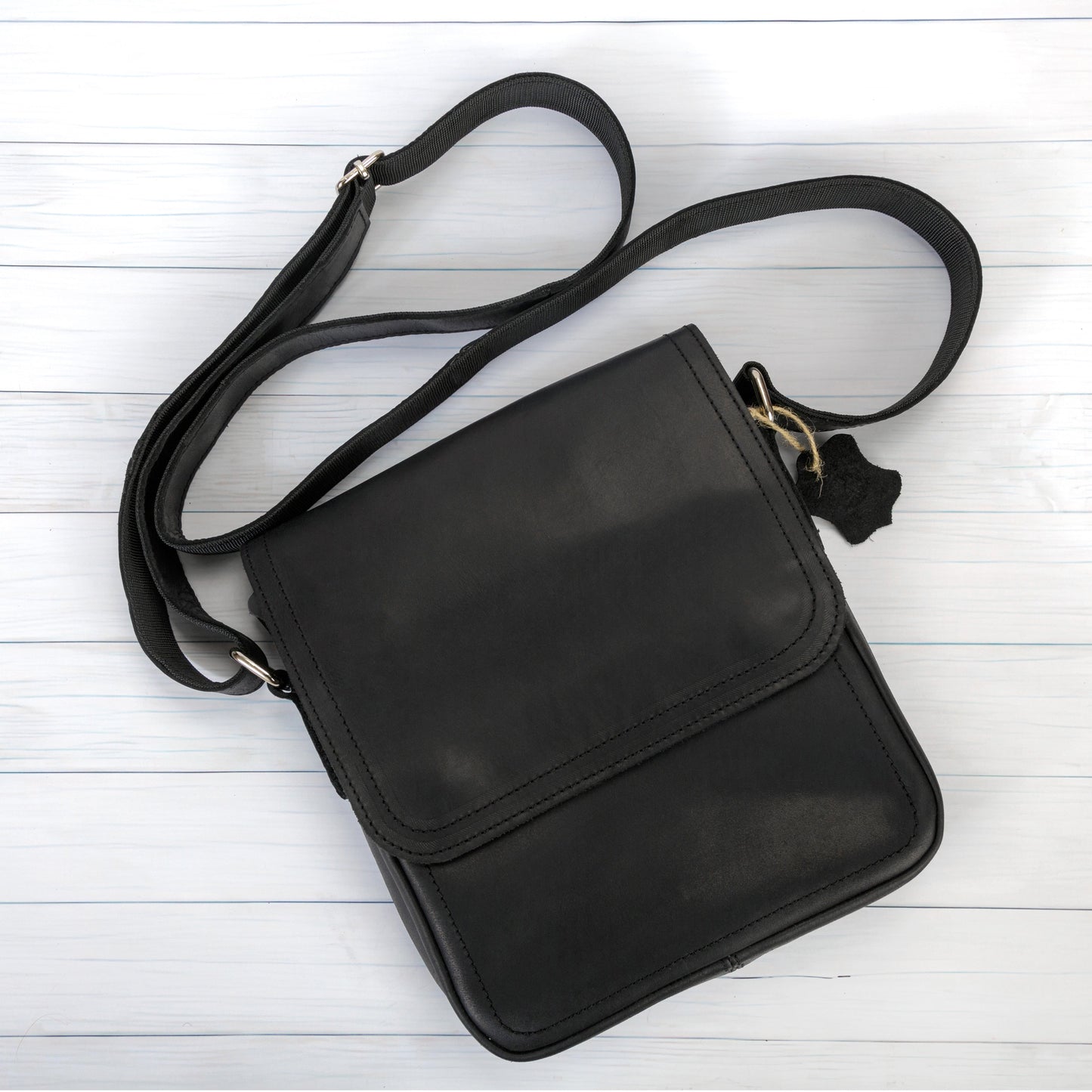 Mens Leather Messenger Bag, Crossbody Leather Men Everyday Satchel Bag