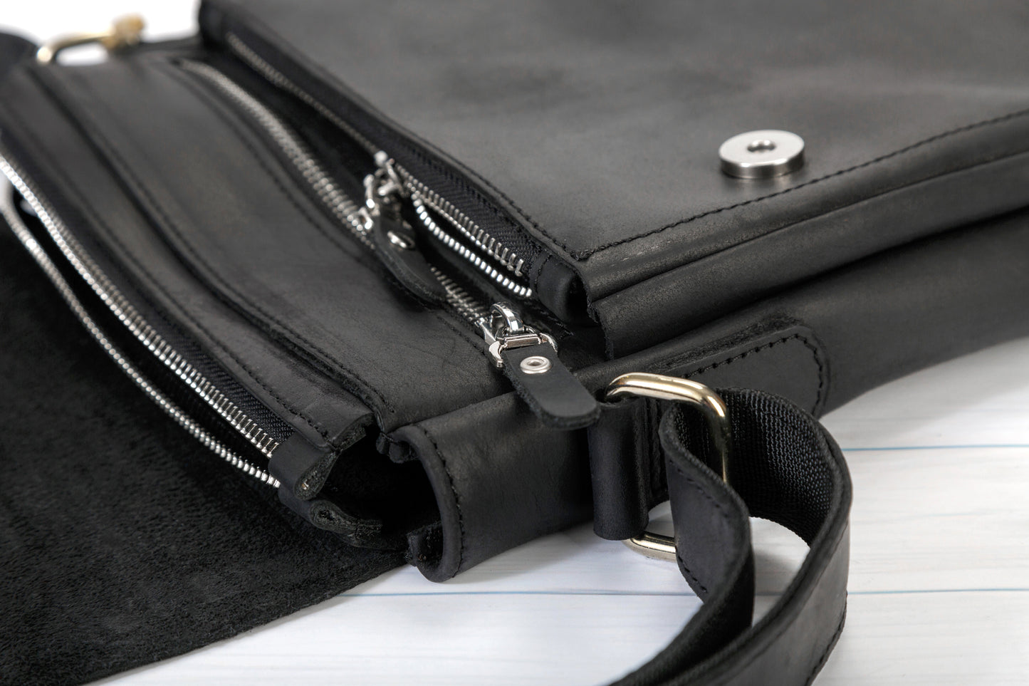 Mens Leather Messenger Bag, Crossbody Leather Men Everyday Satchel Bag
