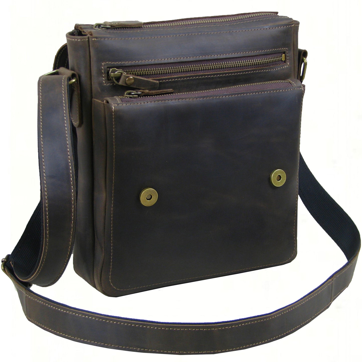 Mens Leather Messenger Bag, Crossbody Leather Men Everyday Satchel Bag