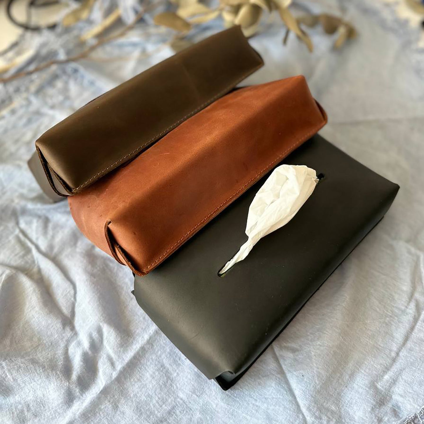 Leather Tissue Box, Car Tissue Case Holder, Leather Tissue Holder, Backseat Napkin Case for Car, WEDDING Gift