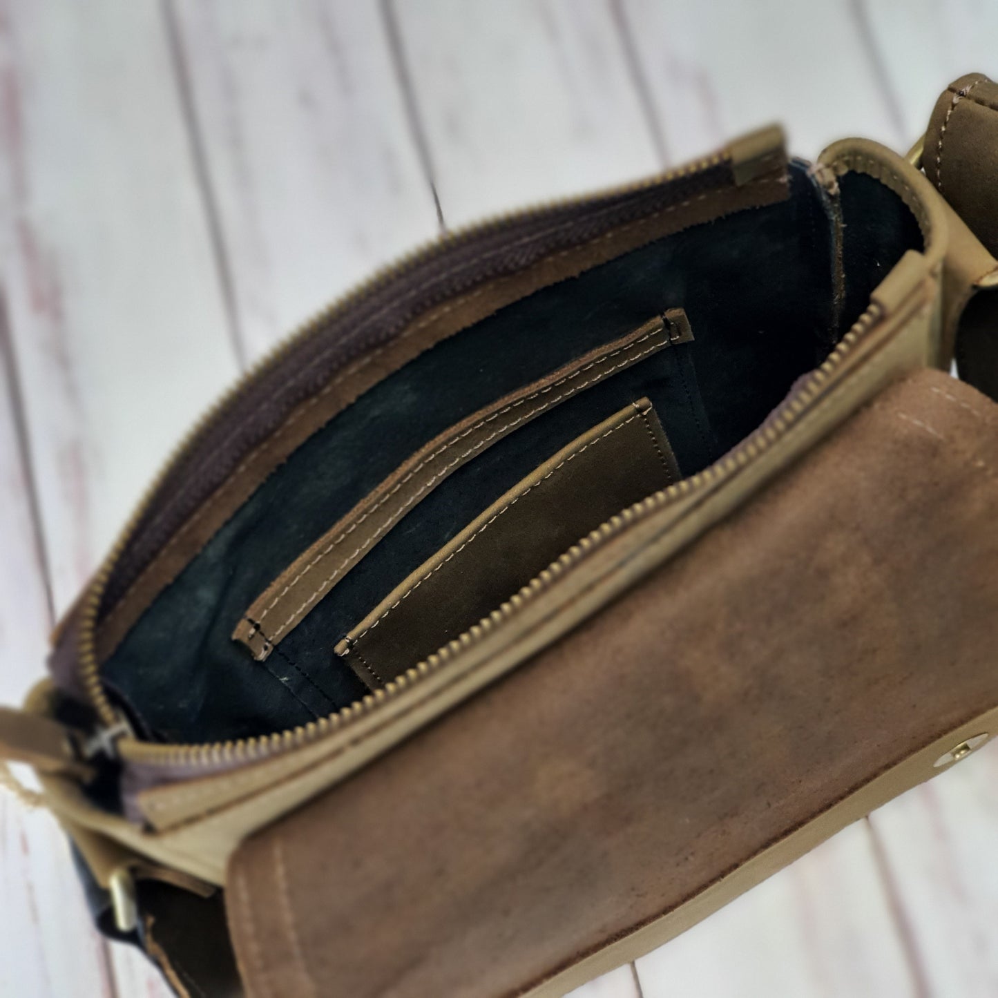 Mens Leather Messenger Bag, Crossbody Leather Men Everyday Satchel Bag