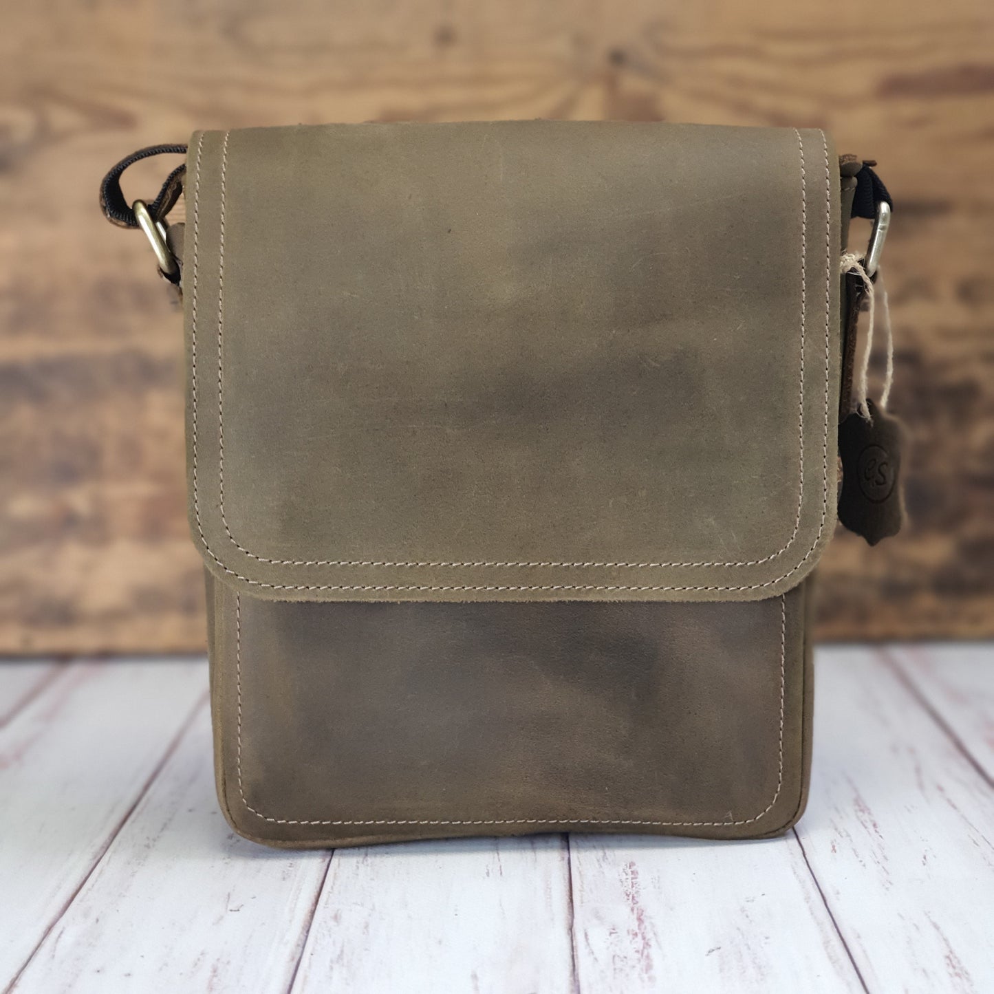 Mens Leather Messenger Bag, Crossbody Leather Men Everyday Satchel Bag