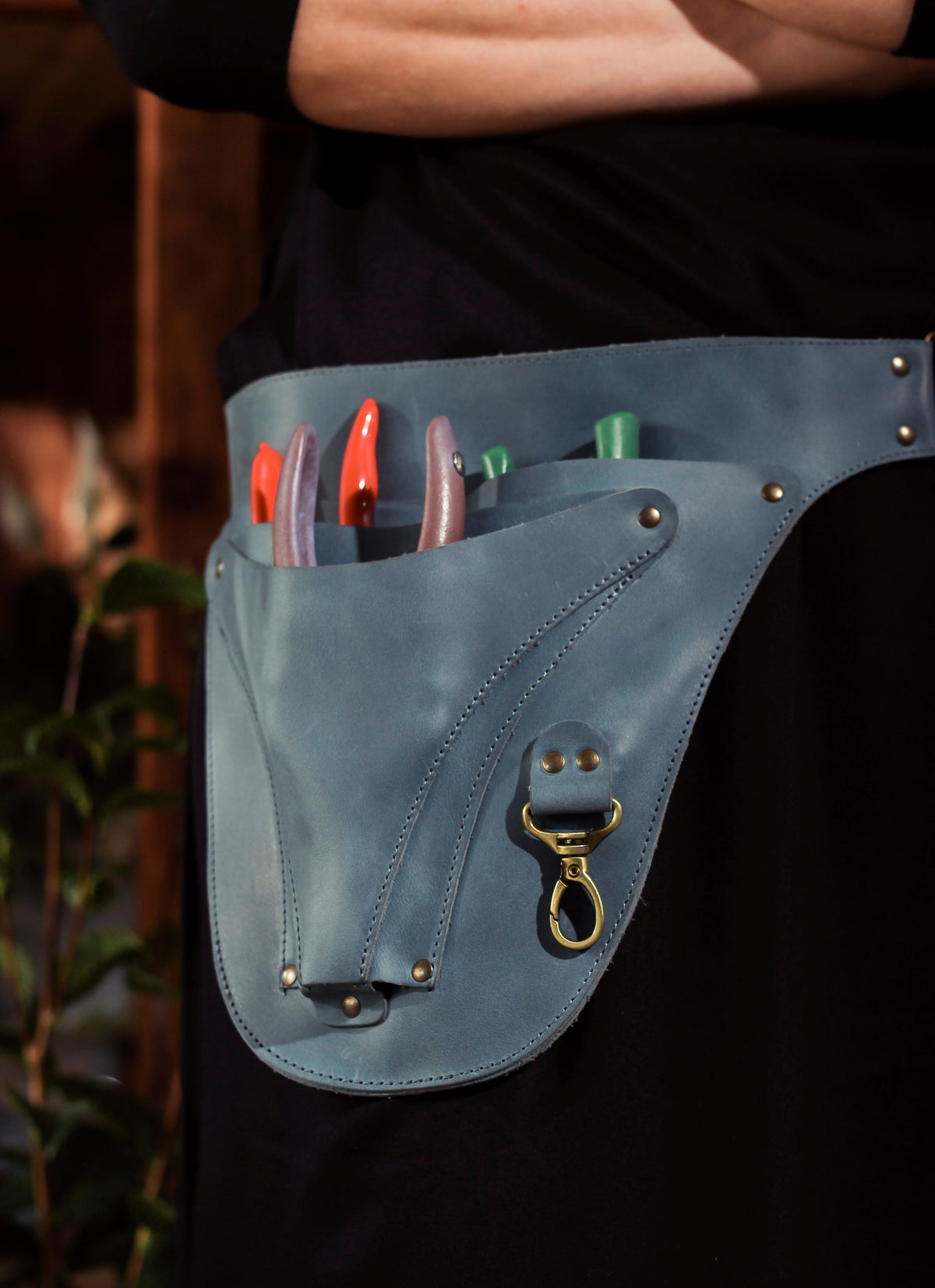 Leather Tool Belt for Farmer Florist Gardener Bag Holder