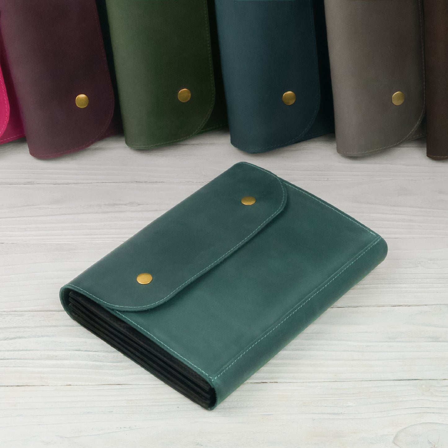Accordian File Organizer, Leather File Holder A5 for documents, Vertical Expanding Folder