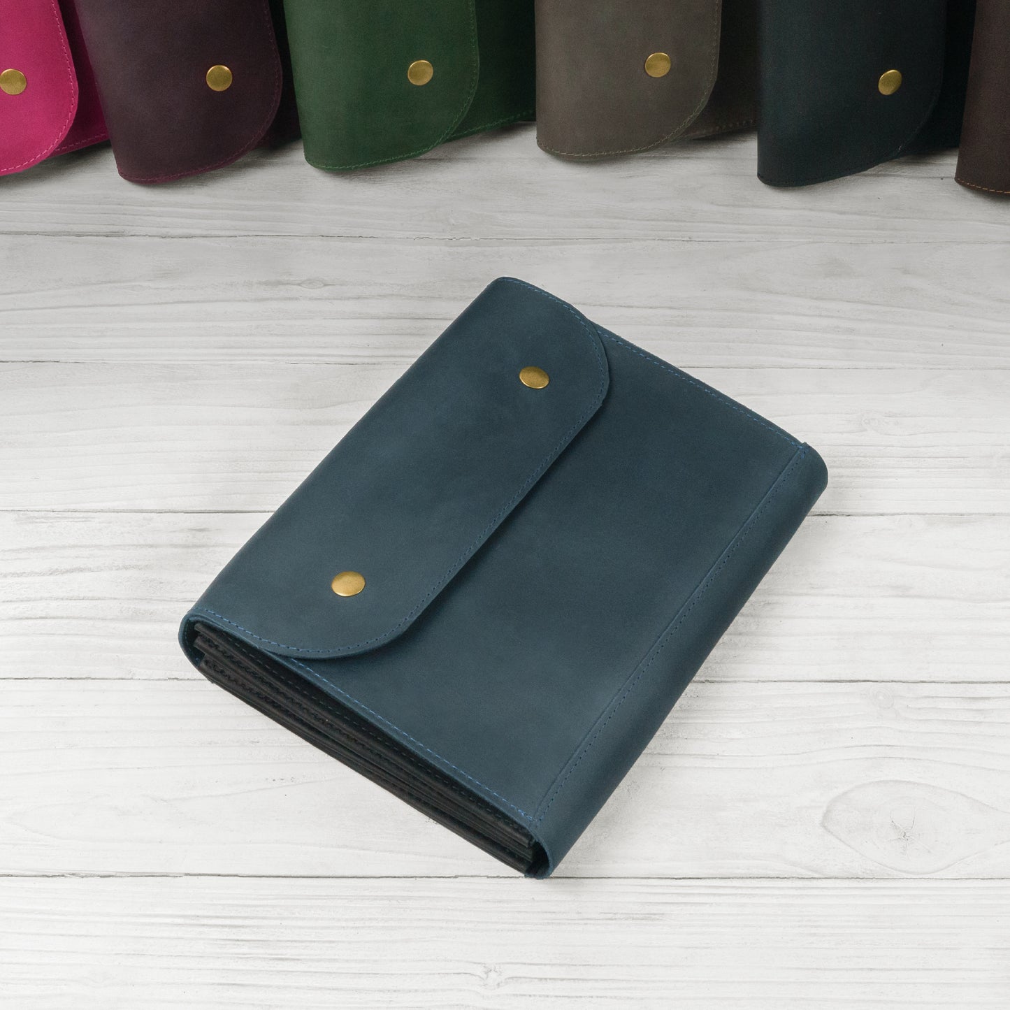Accordian File Organizer, Leather File Holder A5 for documents, Vertical Expanding Folder