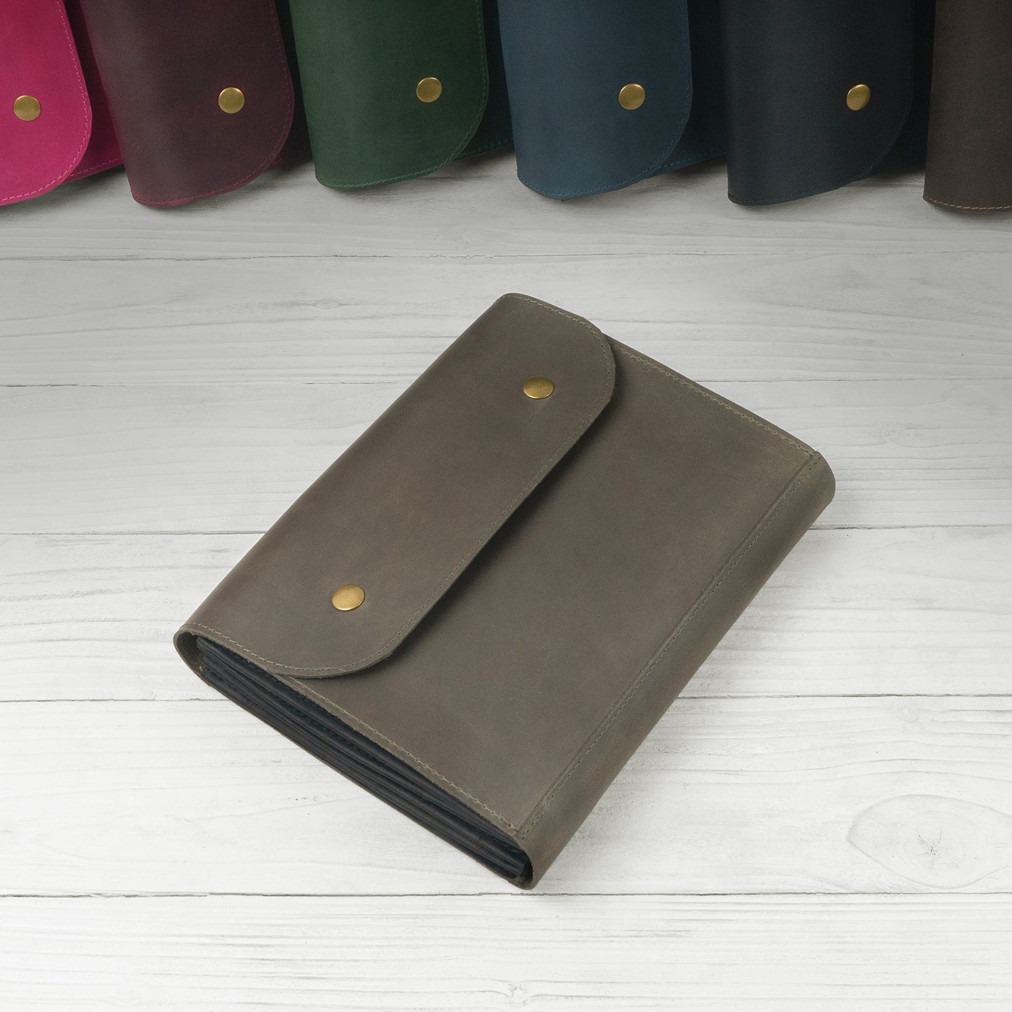 Accordian File Organizer, Leather File Holder A5 for documents, Vertical Expanding Folder
