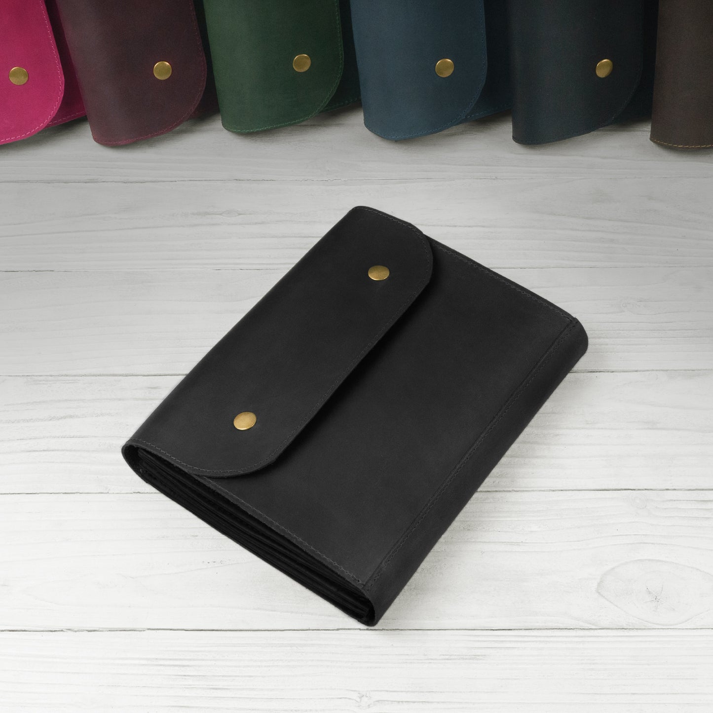 Accordian File Organizer, Leather File Holder A5 for documents, Vertical Expanding Folder