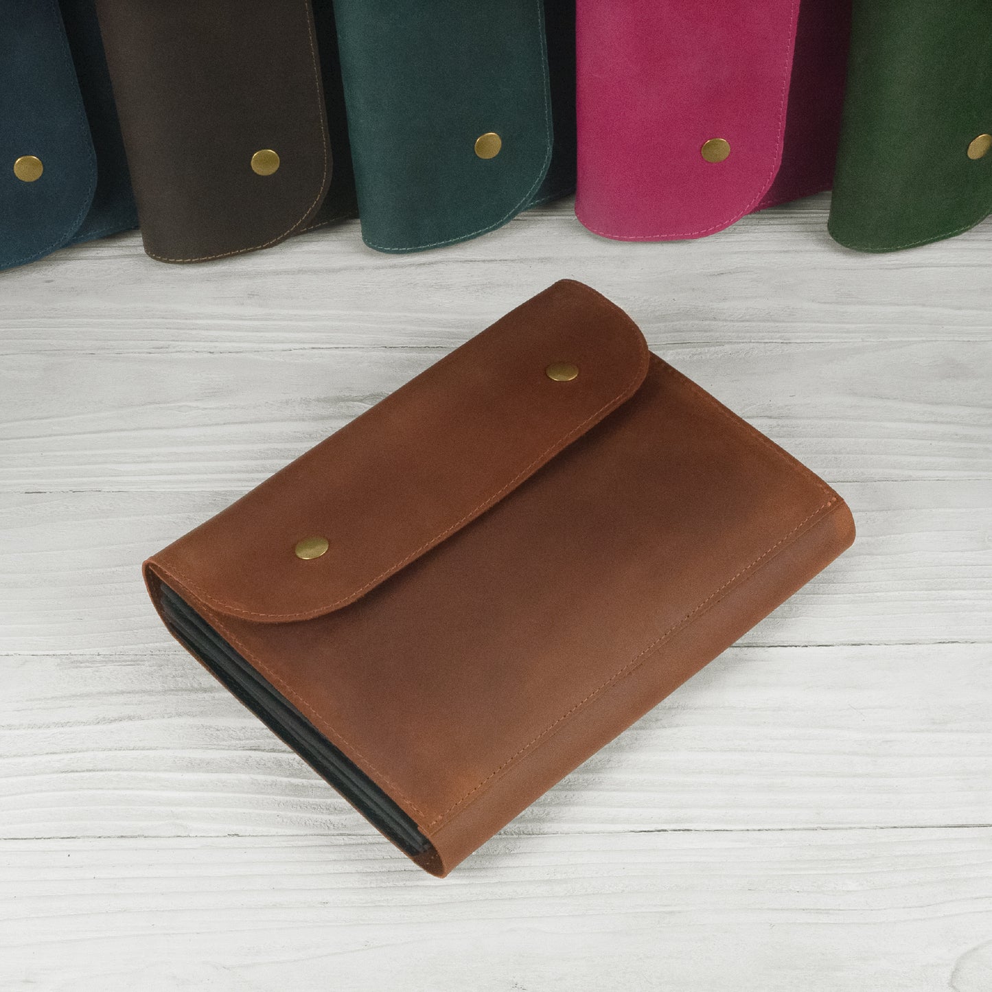 Accordian File Organizer, Leather File Holder A5 for documents, Vertical Expanding Folder