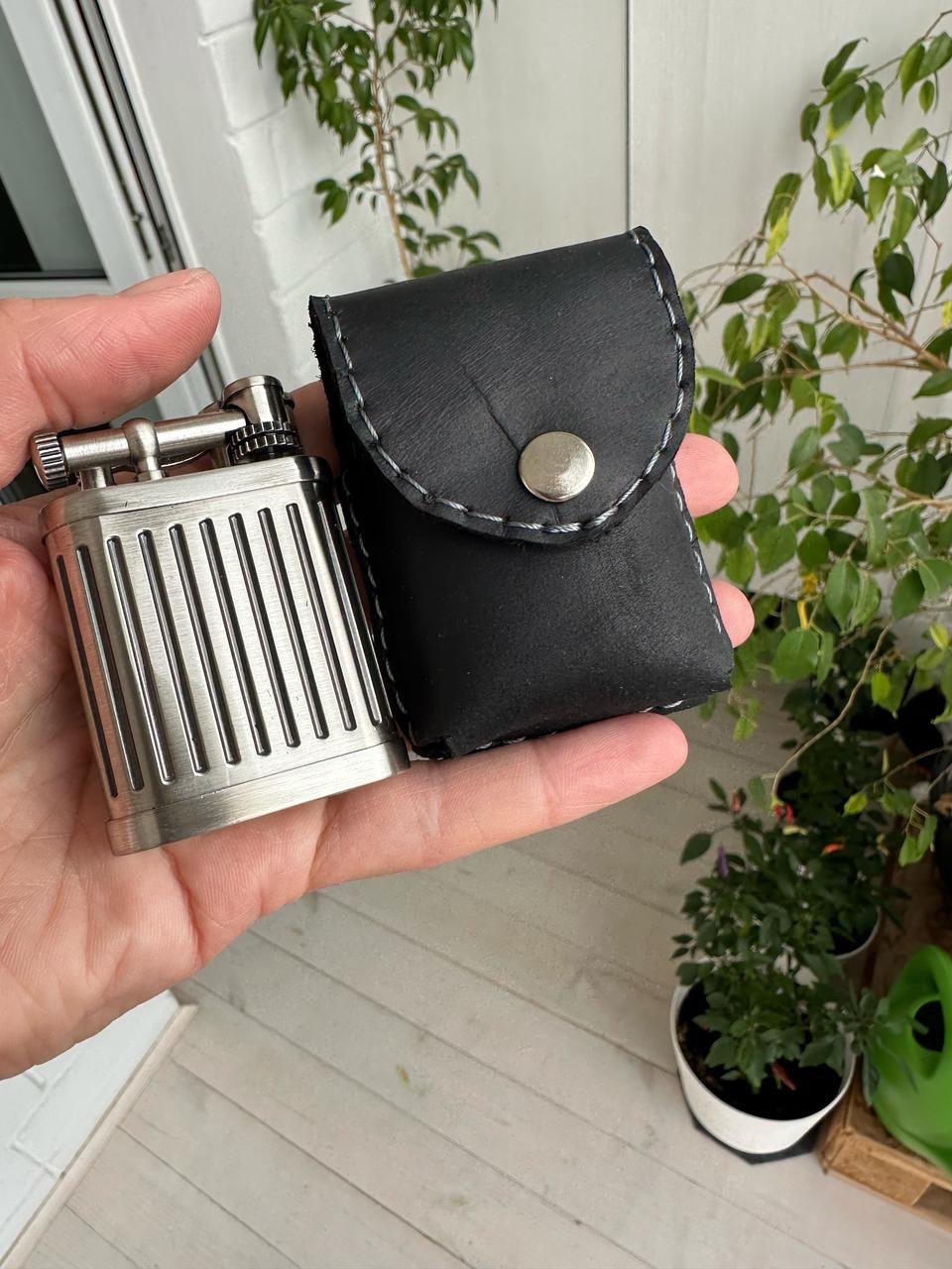 Leather EDC pouch, EDC lighter pouch leather, EDC lighter carrier case