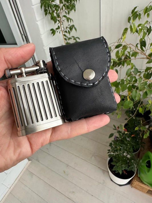 Leather EDC pouch, EDC lighter pouch leather, EDC lighter carrier case